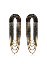 Crystal Drape Fringe Earrings