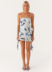 Hard To Handle Mini Dress - Acid Denim Wash