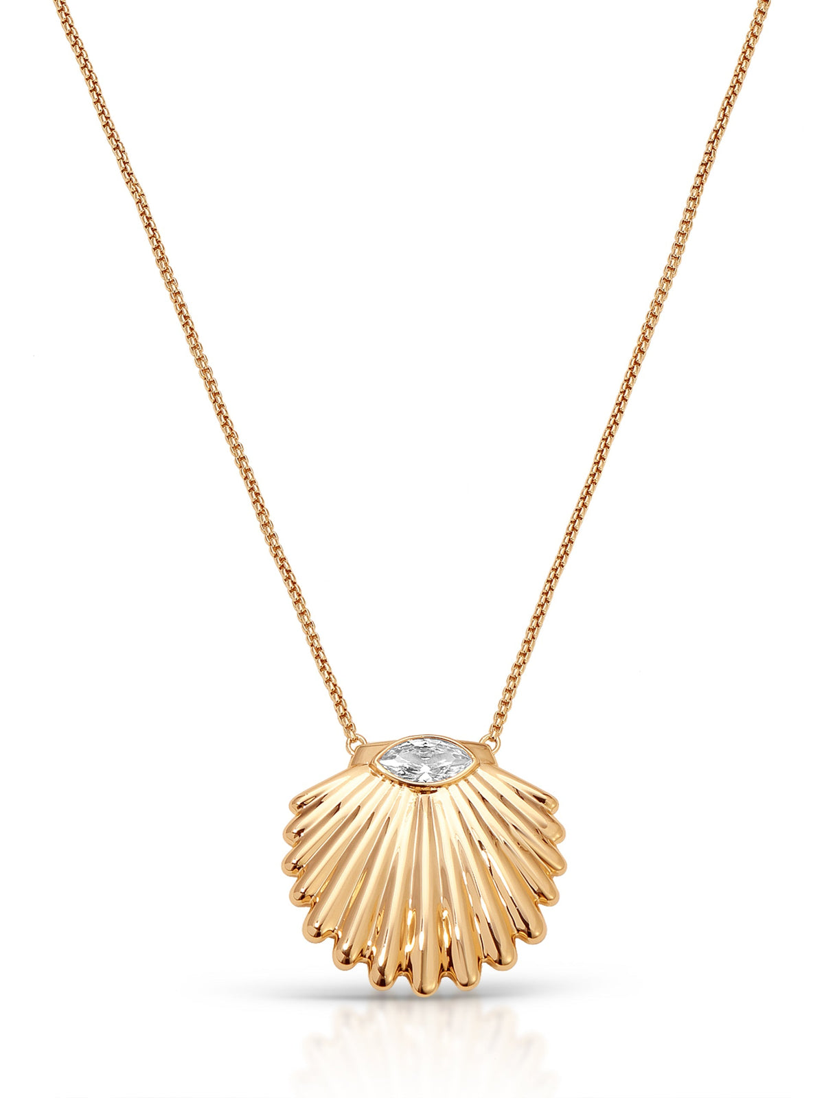 Scallop Crystal Necklace