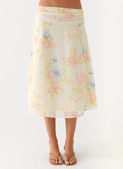 Valley Midi Skirt - Spring Meadow