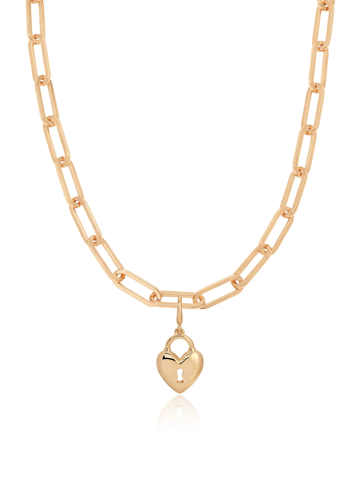 Heart Lock Charm Necklace