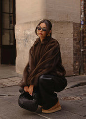 Naylor Faux Fur Jacket - Chocolate