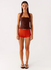 Oakley Low Rise Mini Shorts - Orange