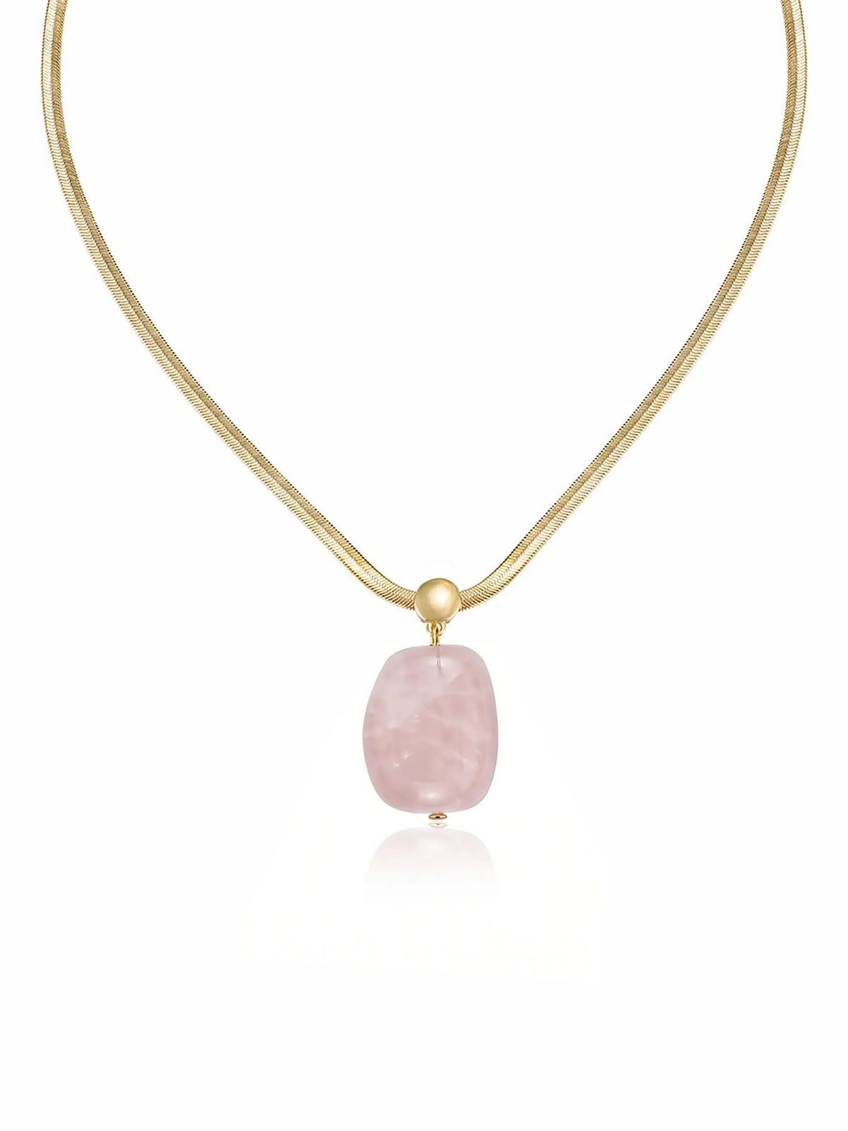Rose Pendant Snake Chain Necklace