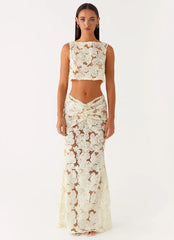 Fiorella Floret Maxi Skirt - Yellow