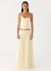 Natalya Maxi Skirt - Yellow