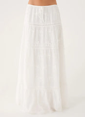 Yours To Keep Maxi Skirt - White