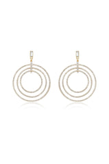 Disco Crystal Ring Earrings